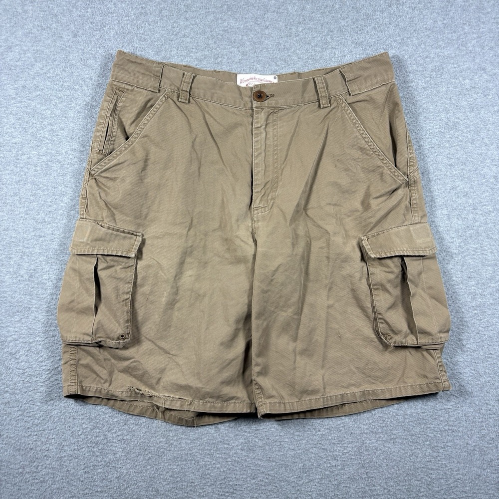 Filson Womens Cargo Shorts Size 12 Khaki Tan Cotton Twill Outdoor Utility 20052